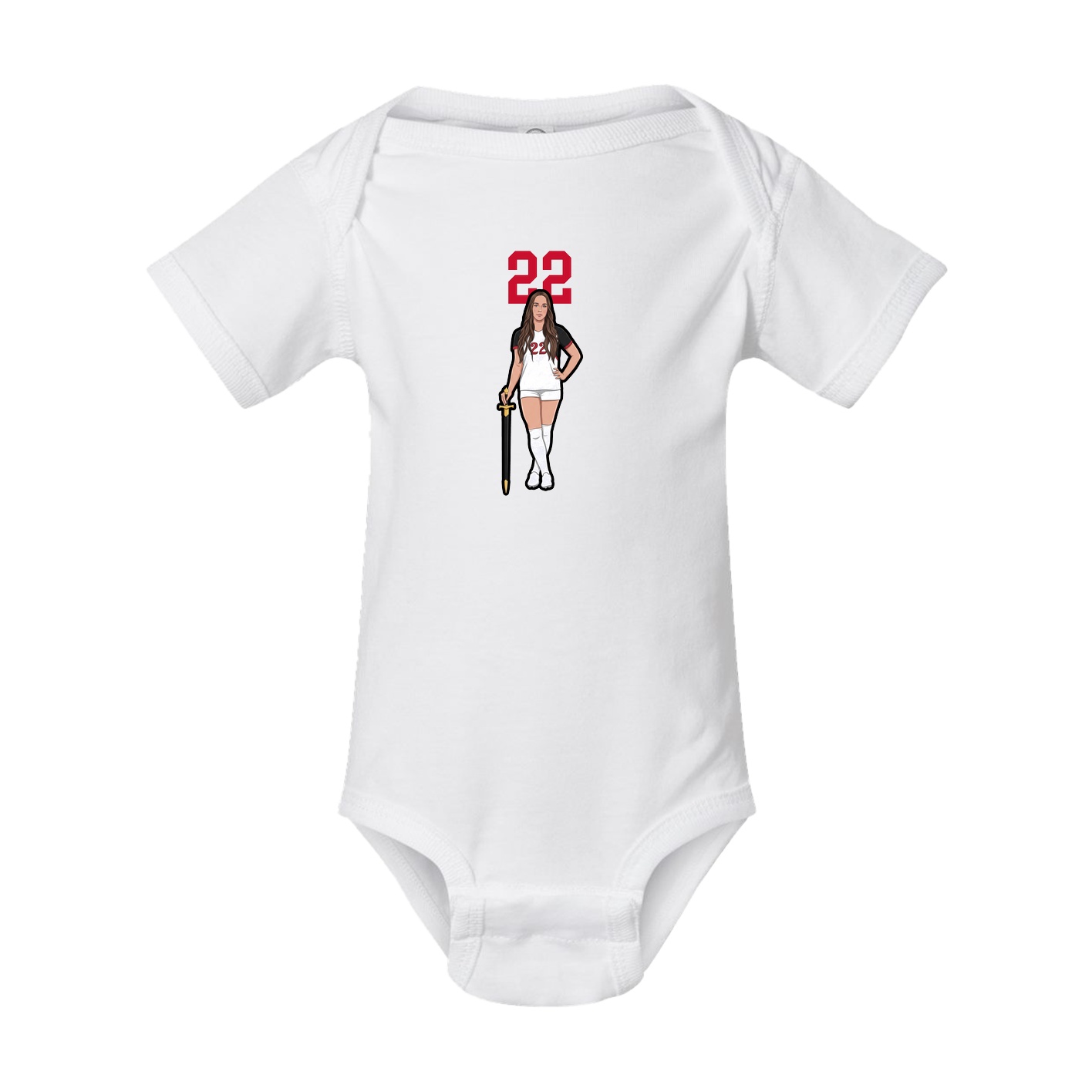 Baby Onesie — Number Top in White