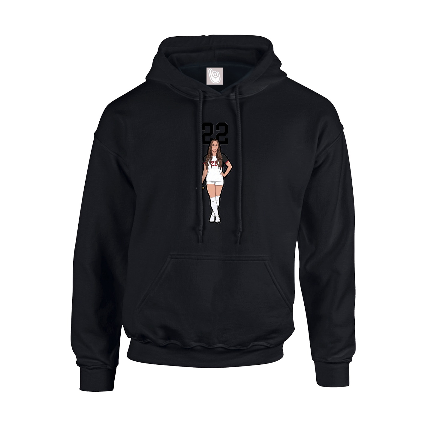 Hoodie — Number Top in Black