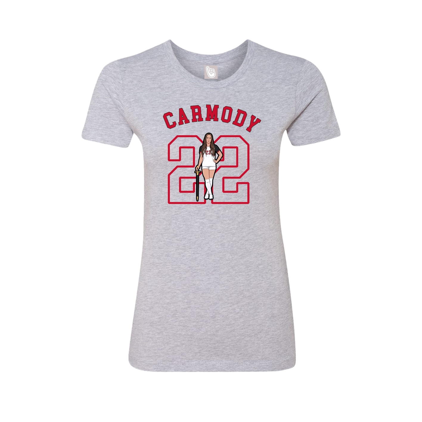 Fitted Women's Tee — Shirsey Arch in Grey