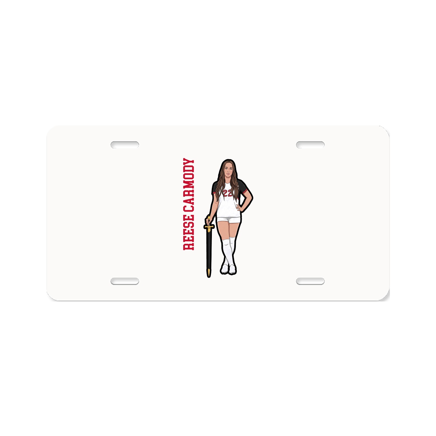 License Plate — Name Vertical in Classic