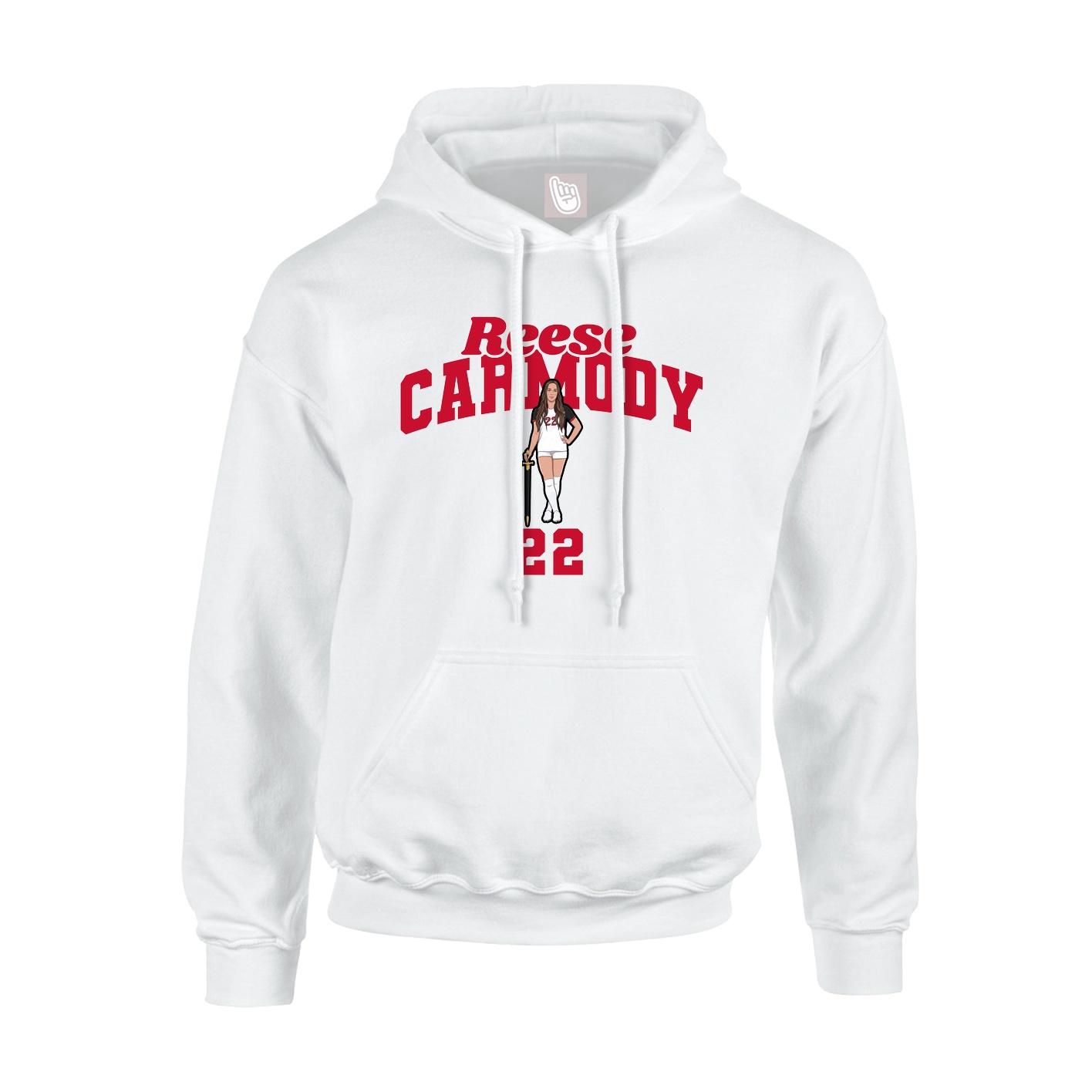 Hoodie — Signature Arch in White