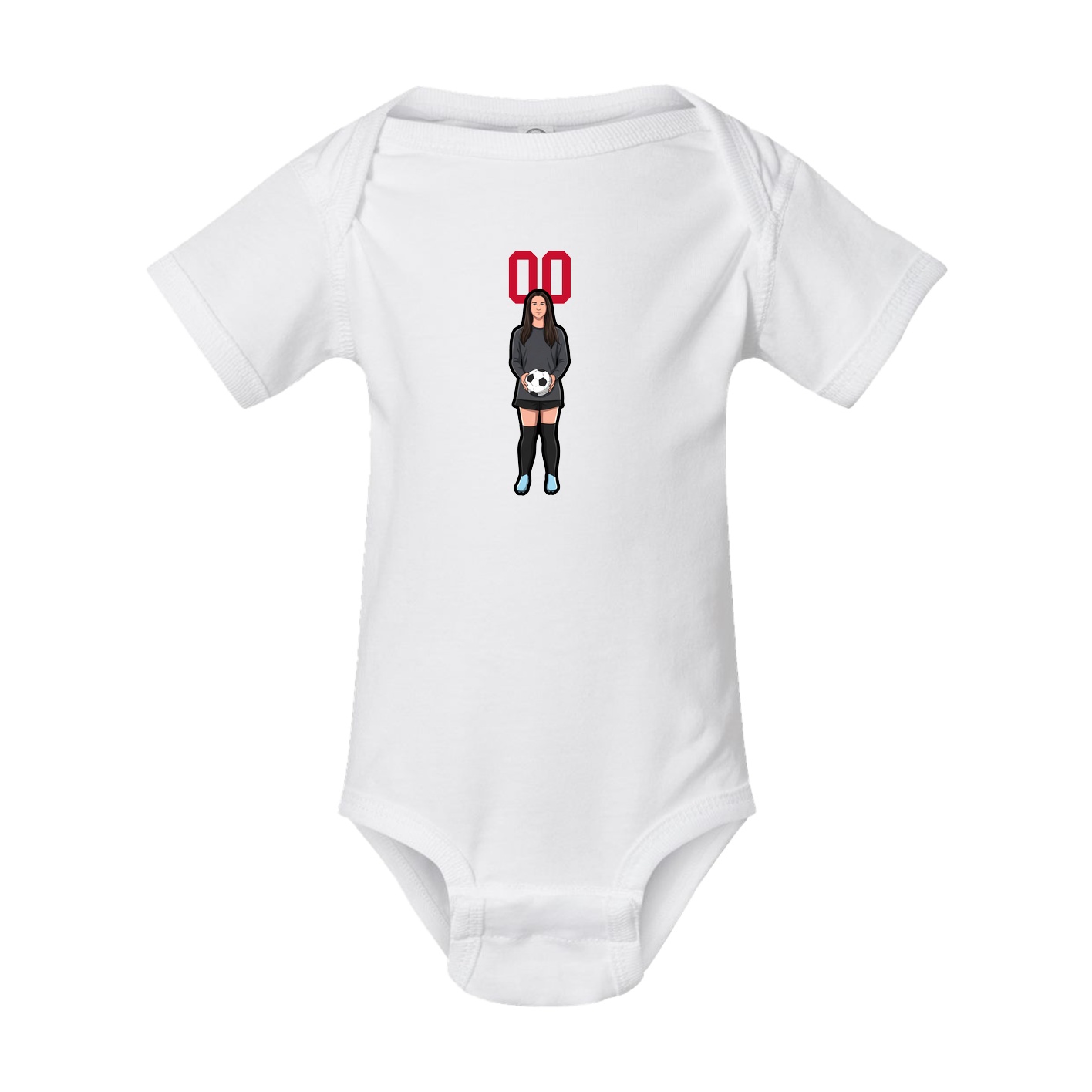 Baby Onesie — Number Top in White