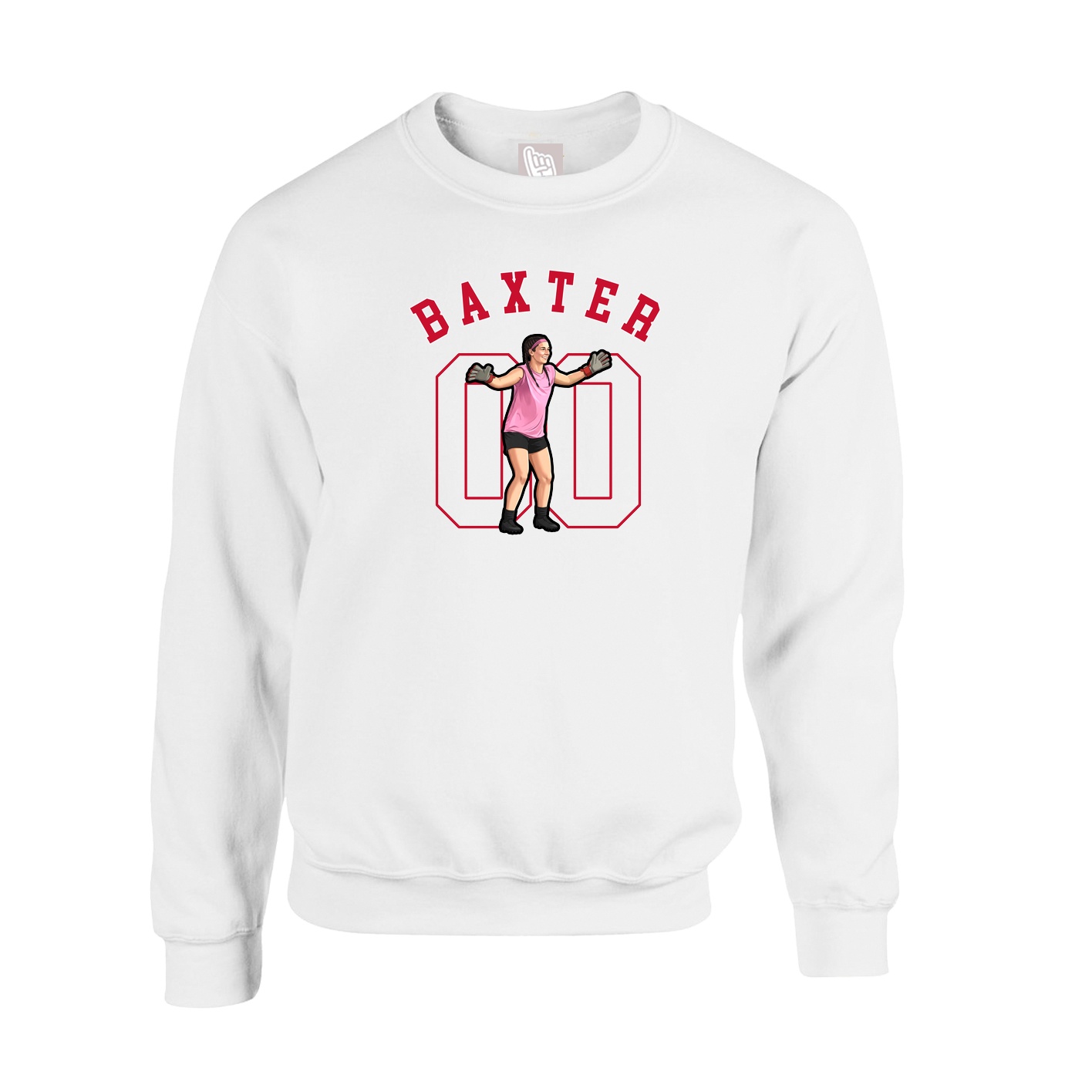 Fleece Crew — Shirsey Arch in White