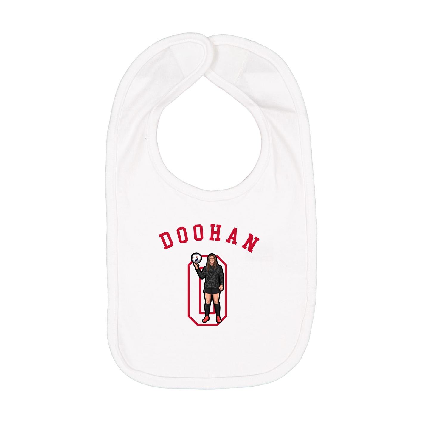 Infant Bib — Shirsey Arch in White