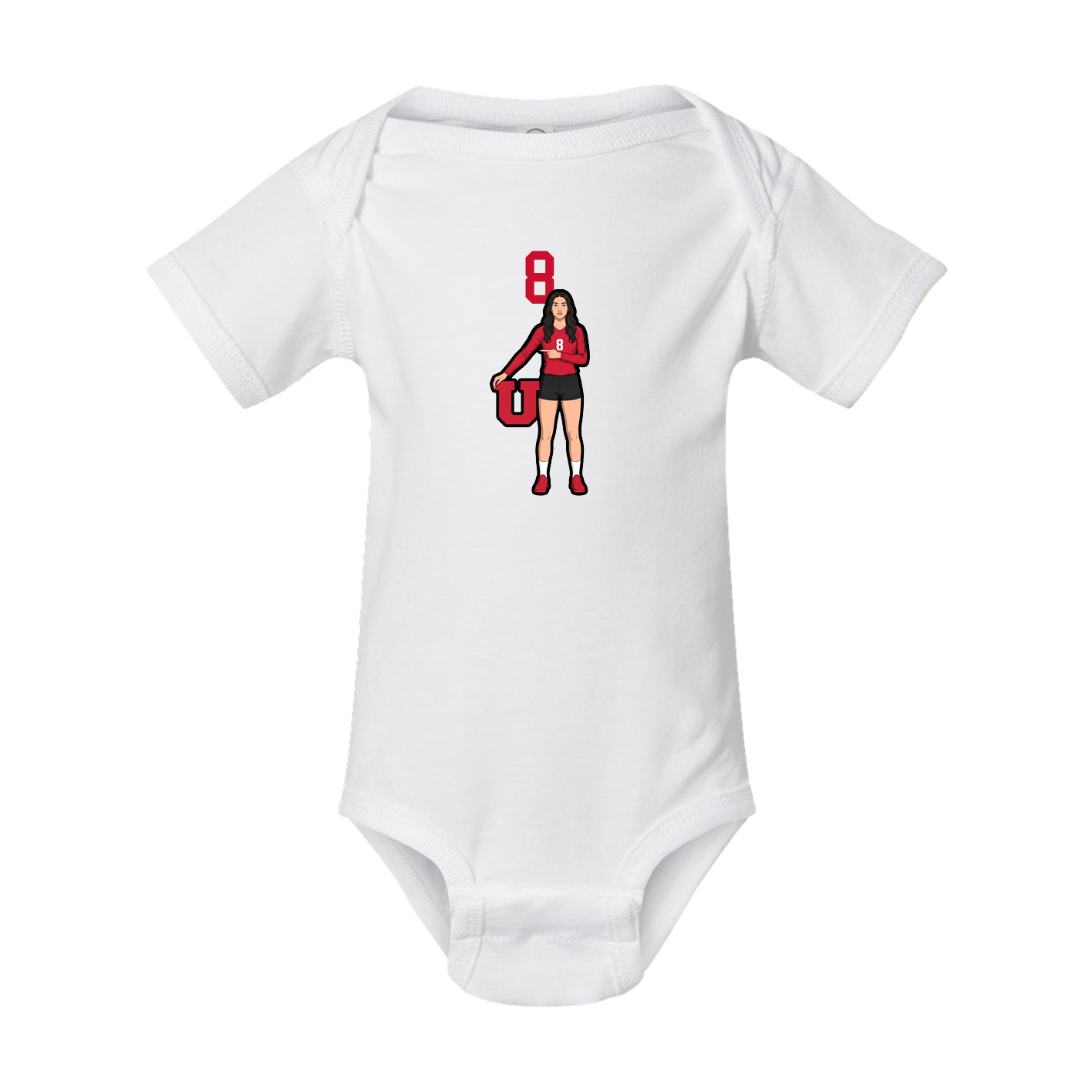 Baby Onesie — Number Top in White
