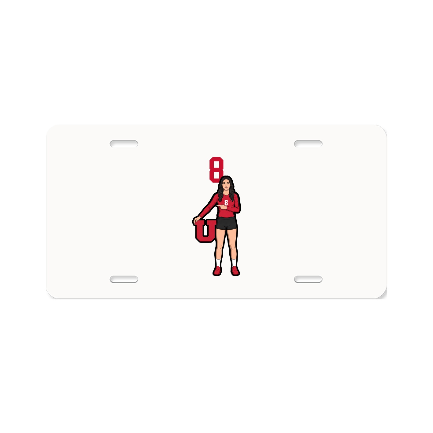 License Plate — Number Top in Classic