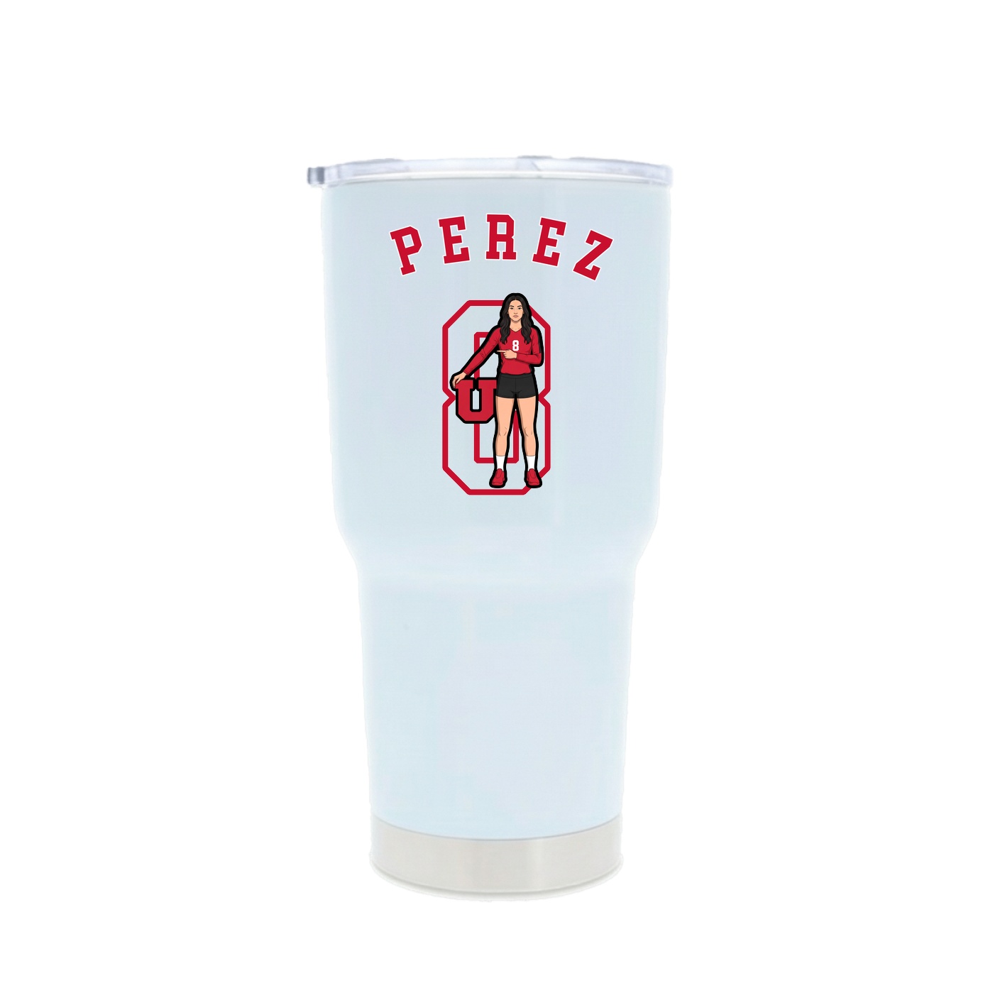 30oz Stainless Steel Tumbler — Shirsey Arch in White
