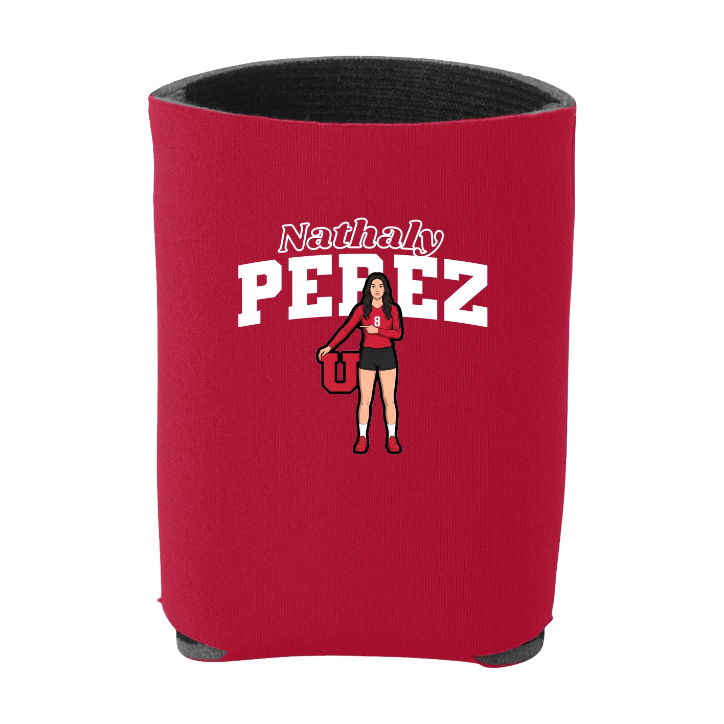 Can Holder — Name Arch in Red
