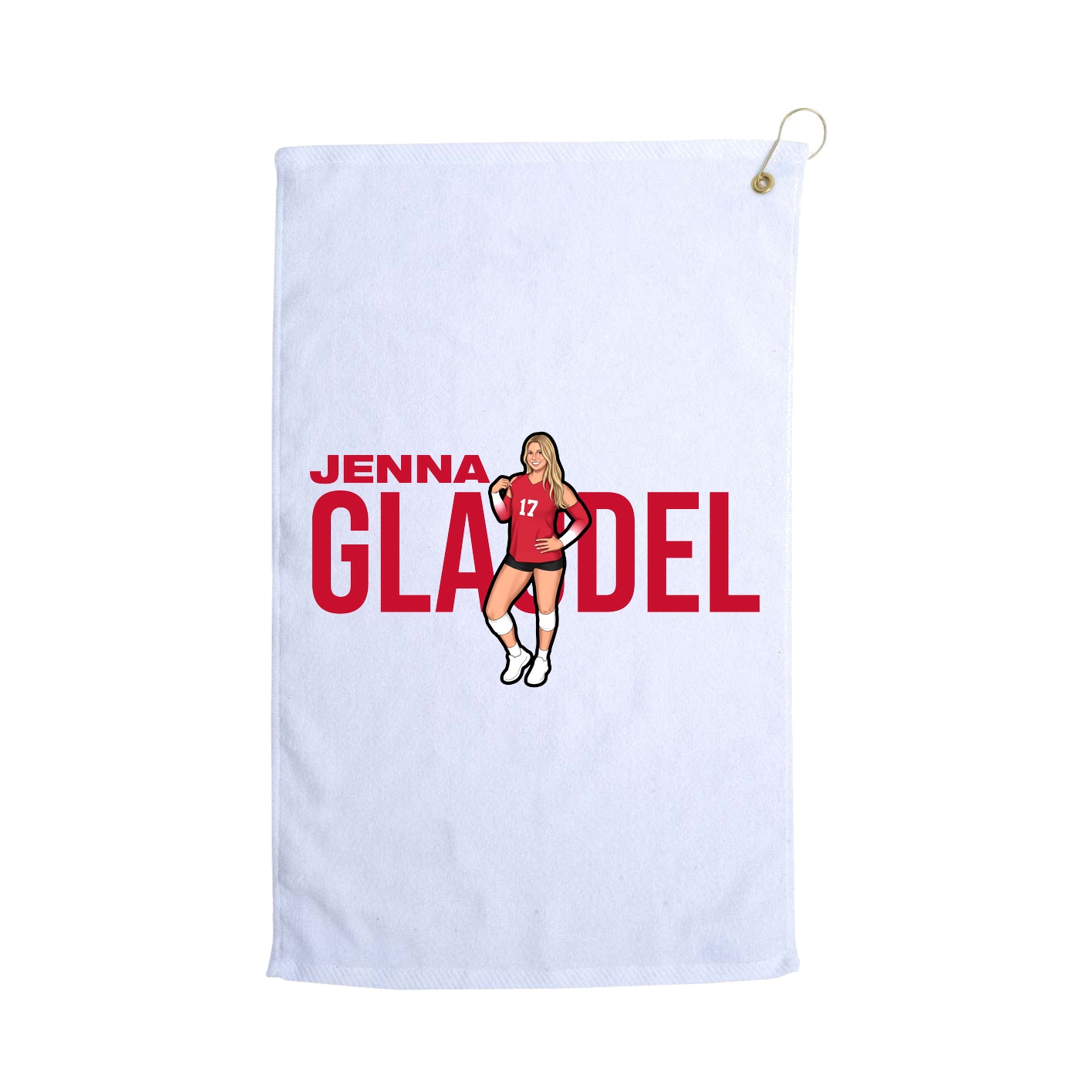 Golf Towel — Player Name in White
