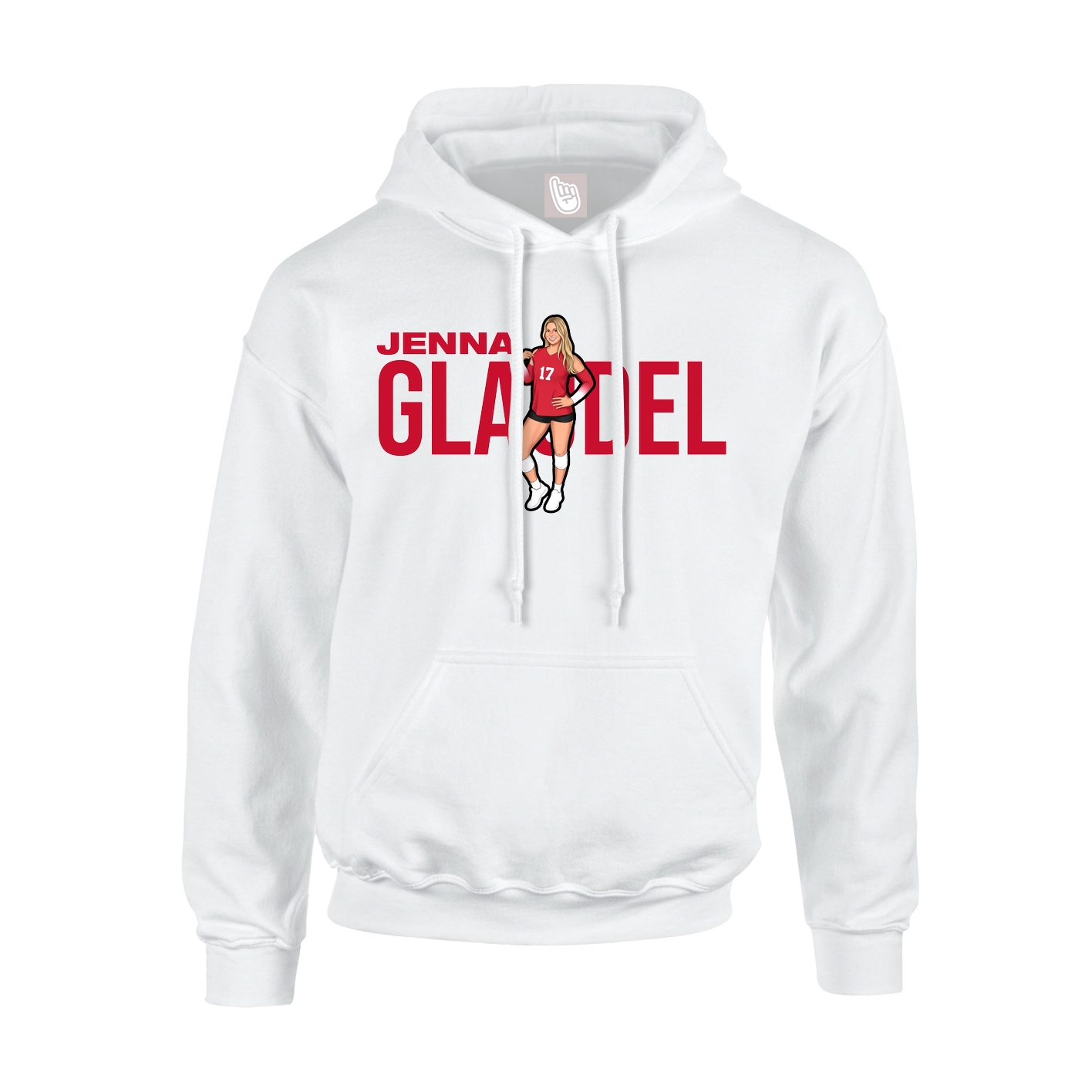Youth Hoodie — Player Name in White
