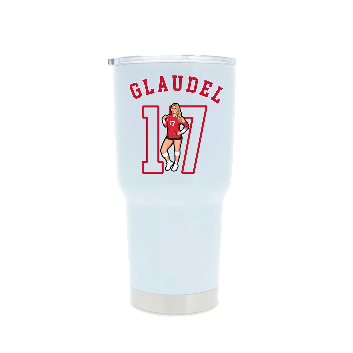 30oz Stainless Steel Tumbler — Shirsey Arch in White