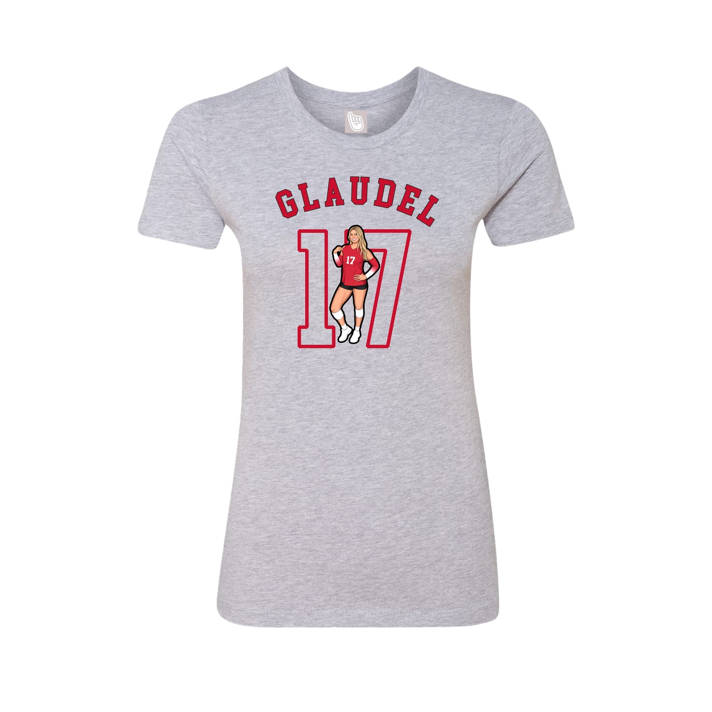 Fitted Women's Tee — Shirsey Arch in Grey