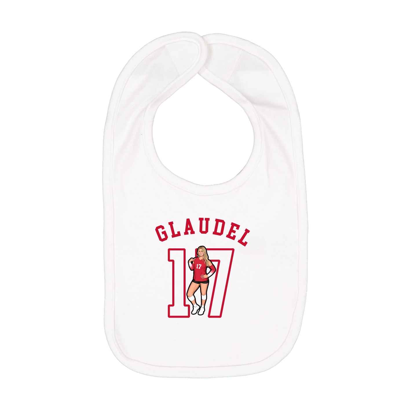 Infant Bib — Shirsey Arch in White