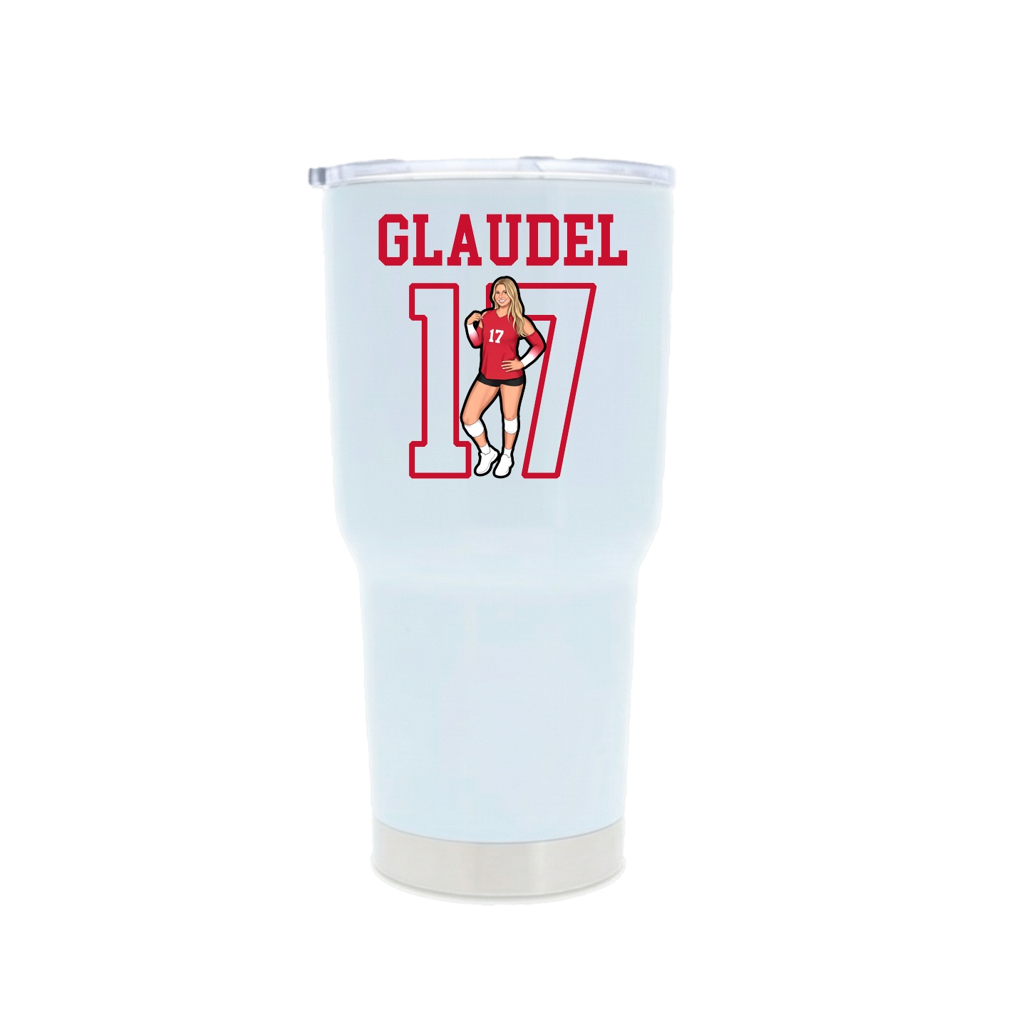 30oz Stainless Steel Tumbler — Shirsey in White