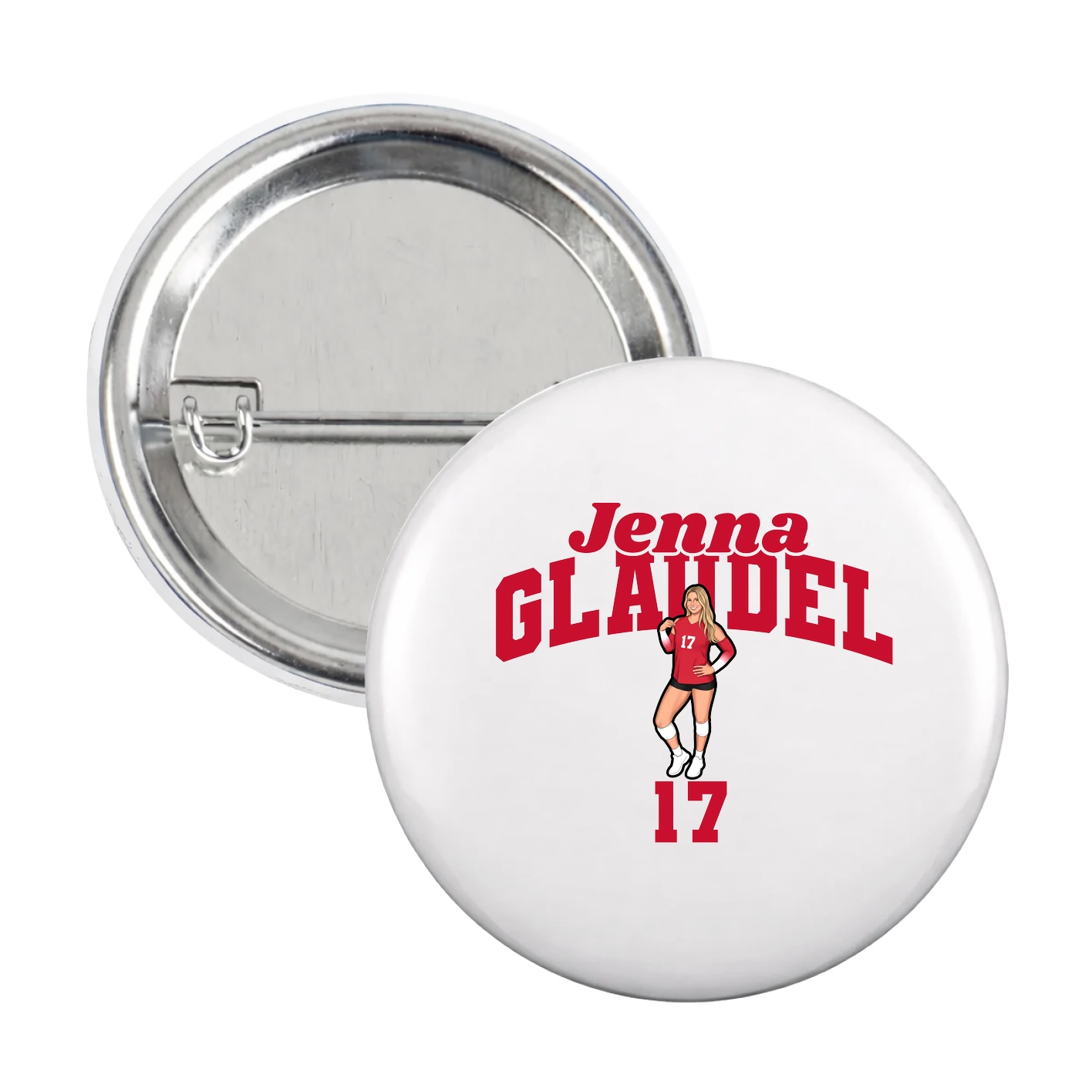 Game Day Button — Signature Arch in White