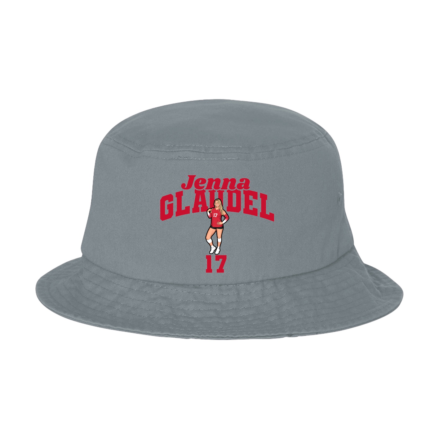 Bucket Cap — Signature Arch in Grey