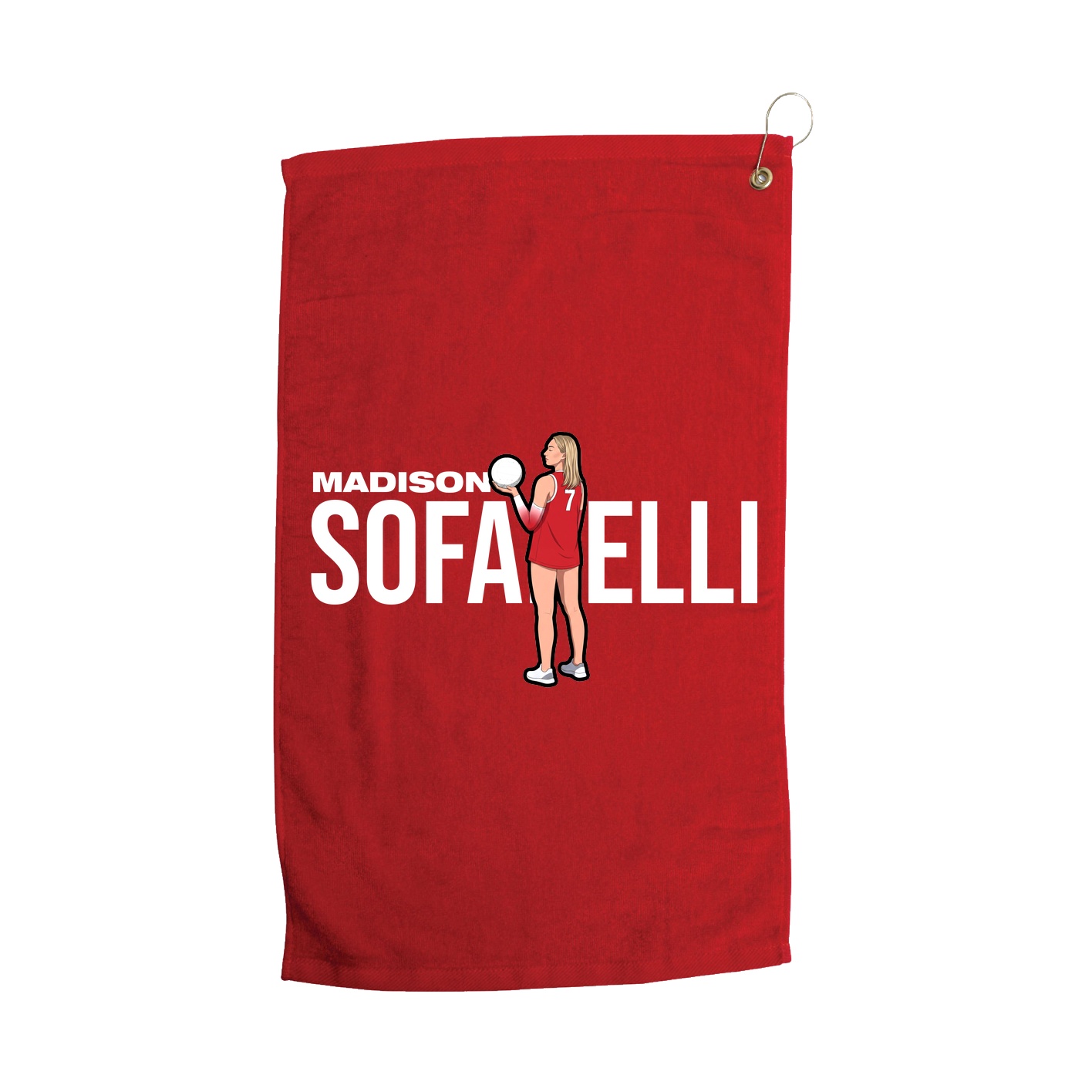 Golf Towel — Player Name in Red