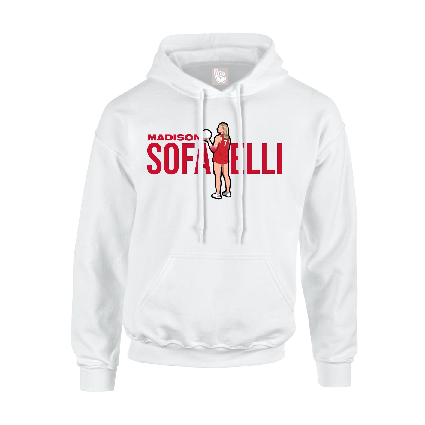 Hoodie — Player Name in White