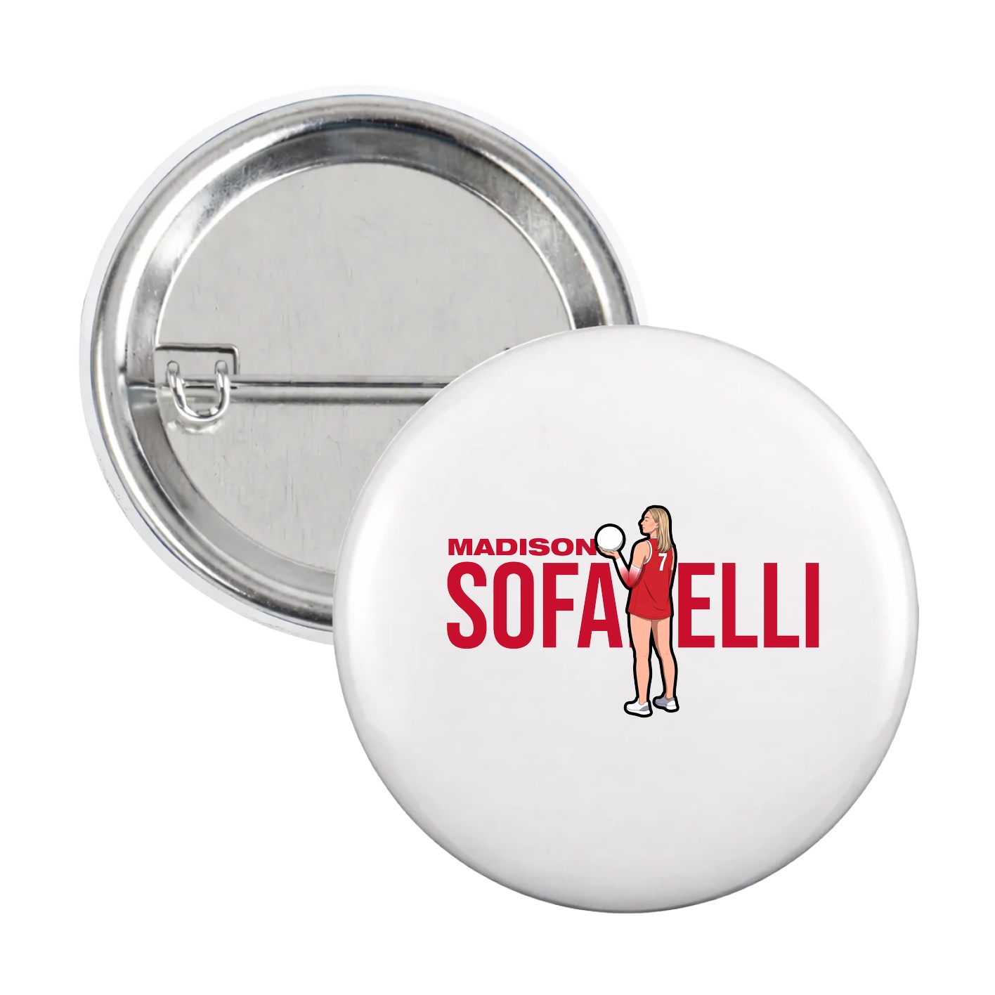 Game Day Button — Player Name in White