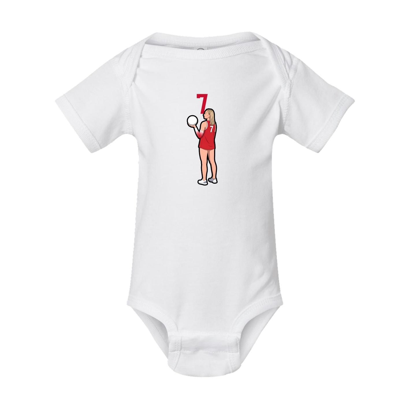 Baby Onesie — Number Top in White