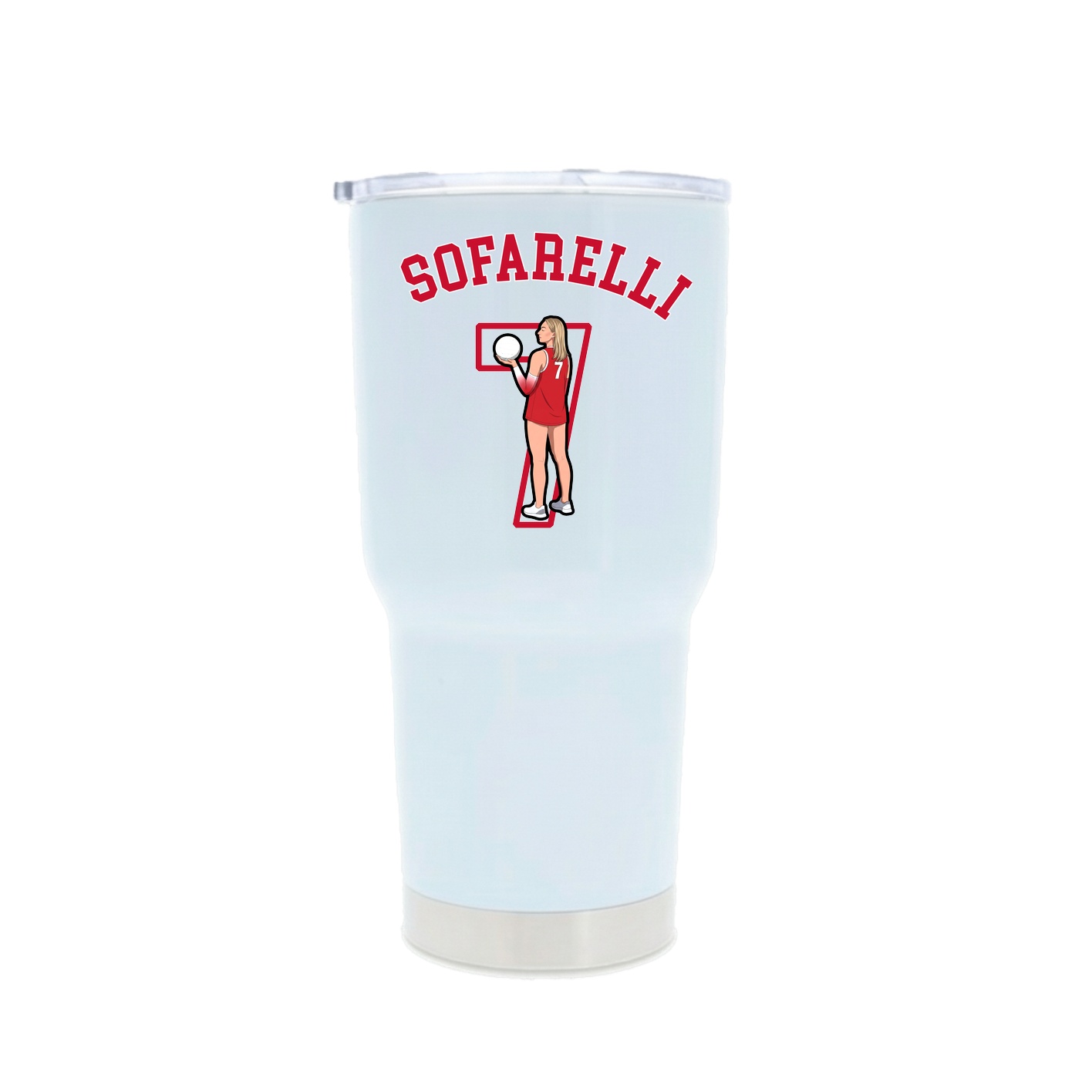 30oz Stainless Steel Tumbler — Shirsey Arch in White