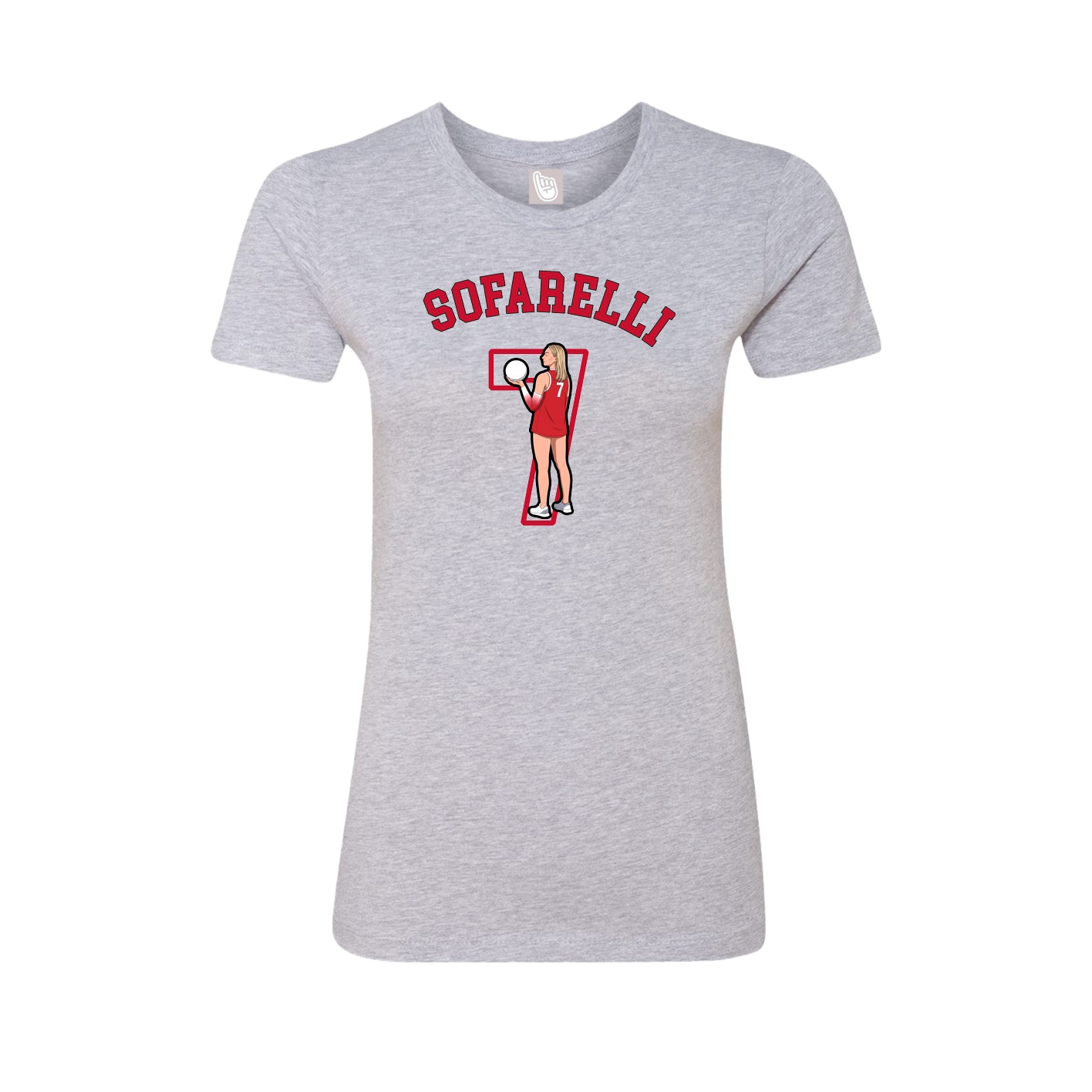 Fitted Women's Tee — Shirsey Arch in Grey