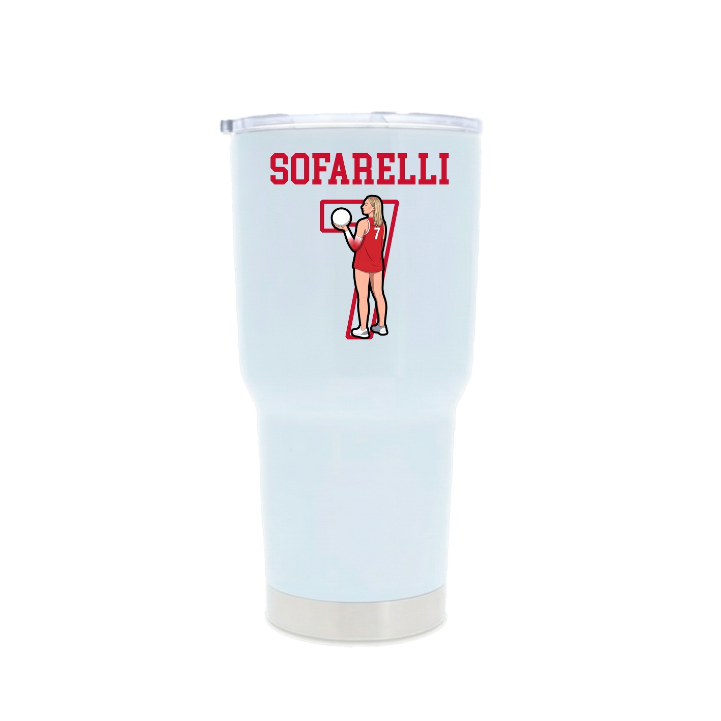 30oz Stainless Steel Tumbler — Shirsey in White