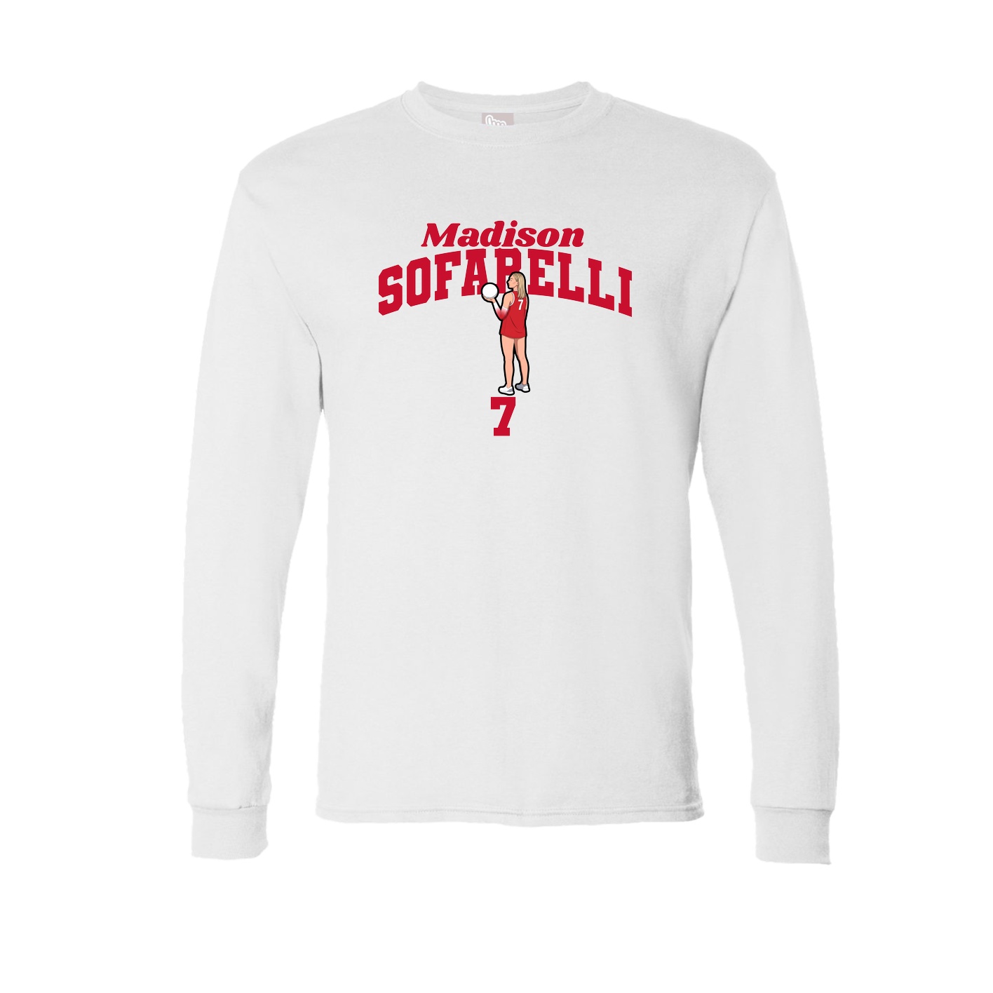 Long Sleeve Tee — Signature Arch in White