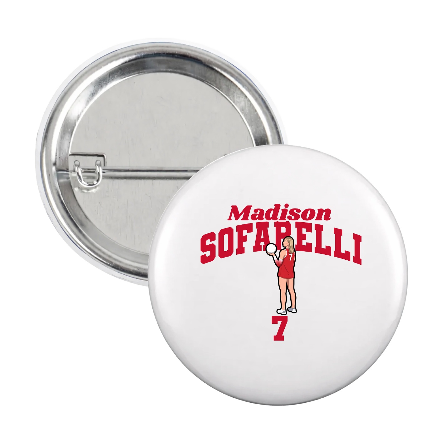 Game Day Button — Signature Arch in White