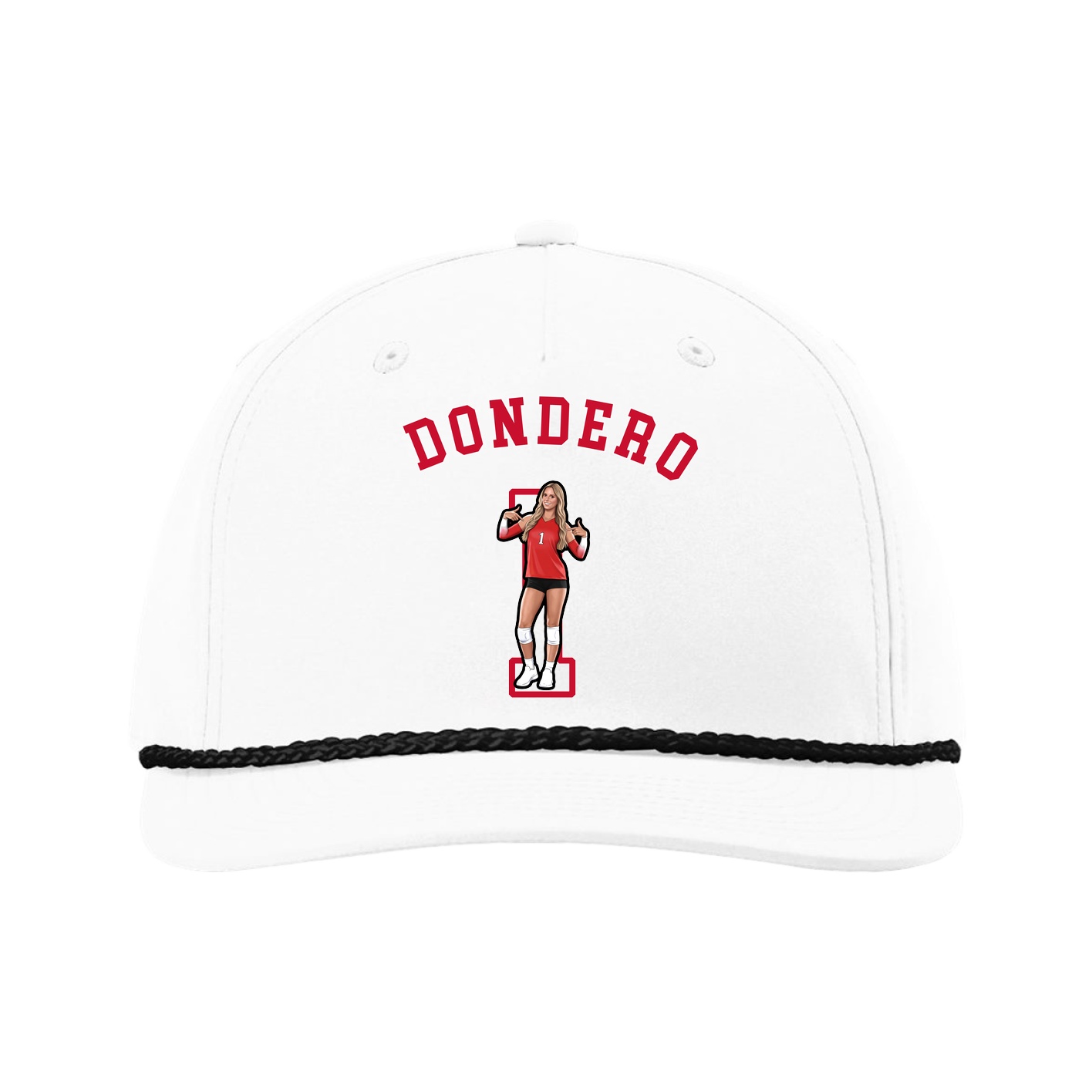 Five-Panel Classic Rope Cap — Shirsey Arch in White
