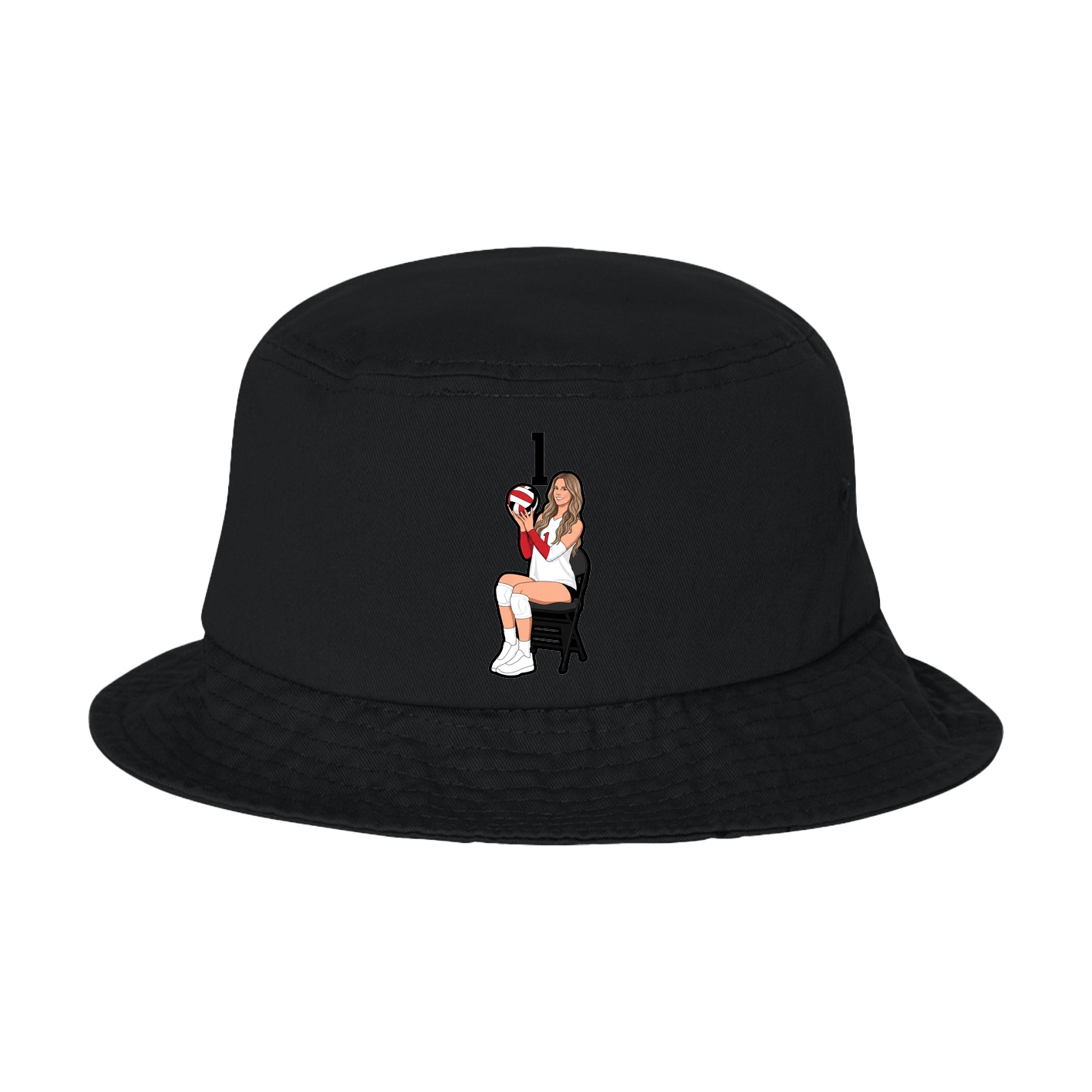 Bucket Cap — Number Top in Black
