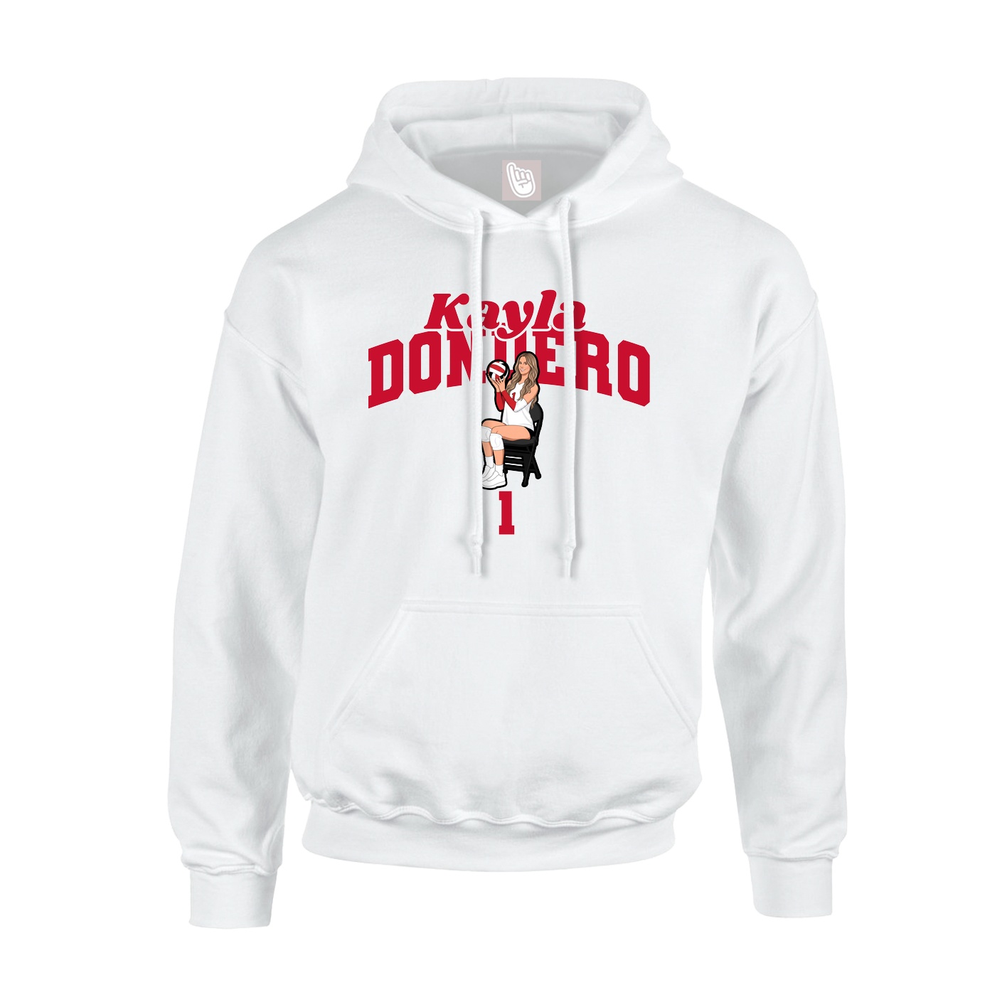 Hoodie — Signature Arch in White