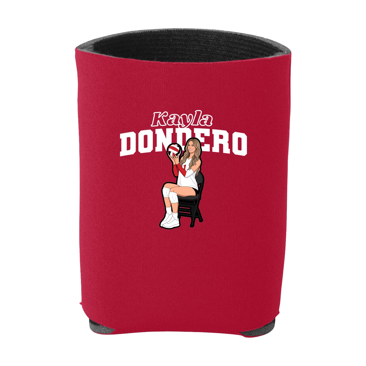 Can Holder — Name Arch in Red