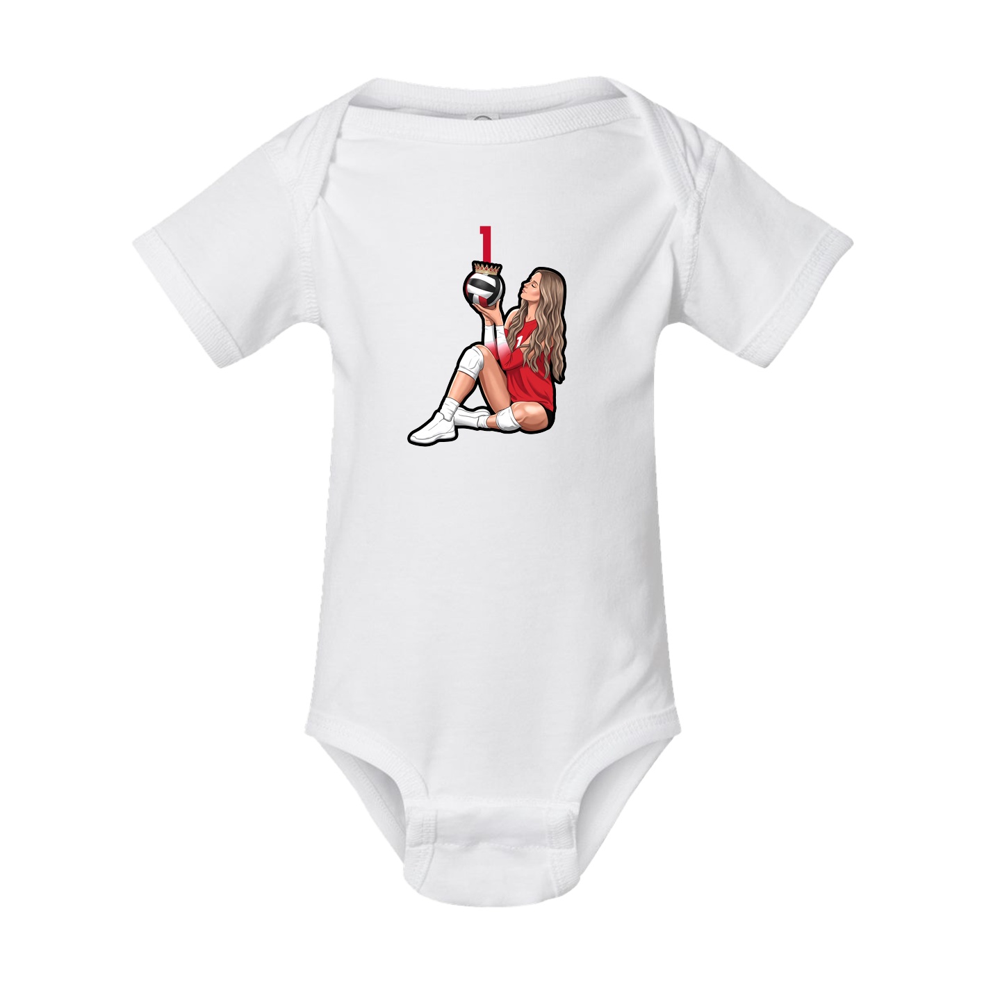 Baby Onesie — Number Top in White