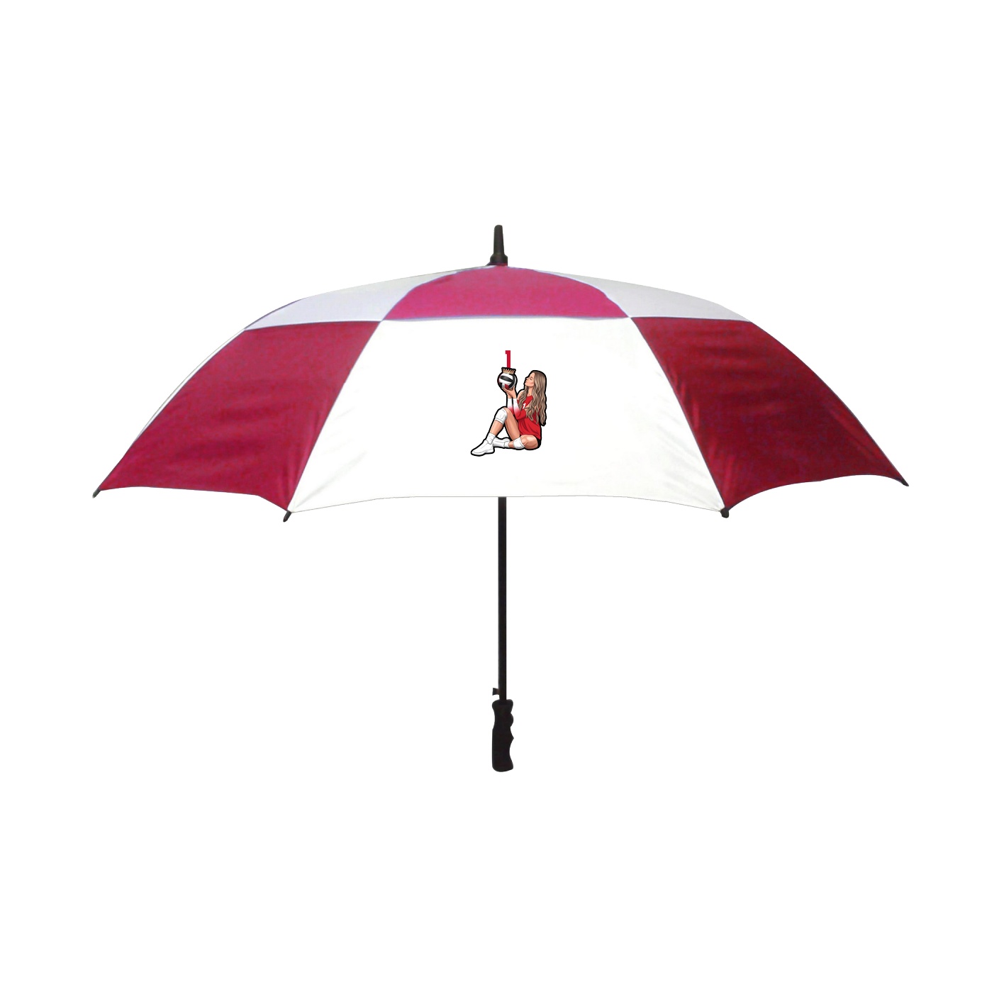Golf Umbrella — Number Top in Red