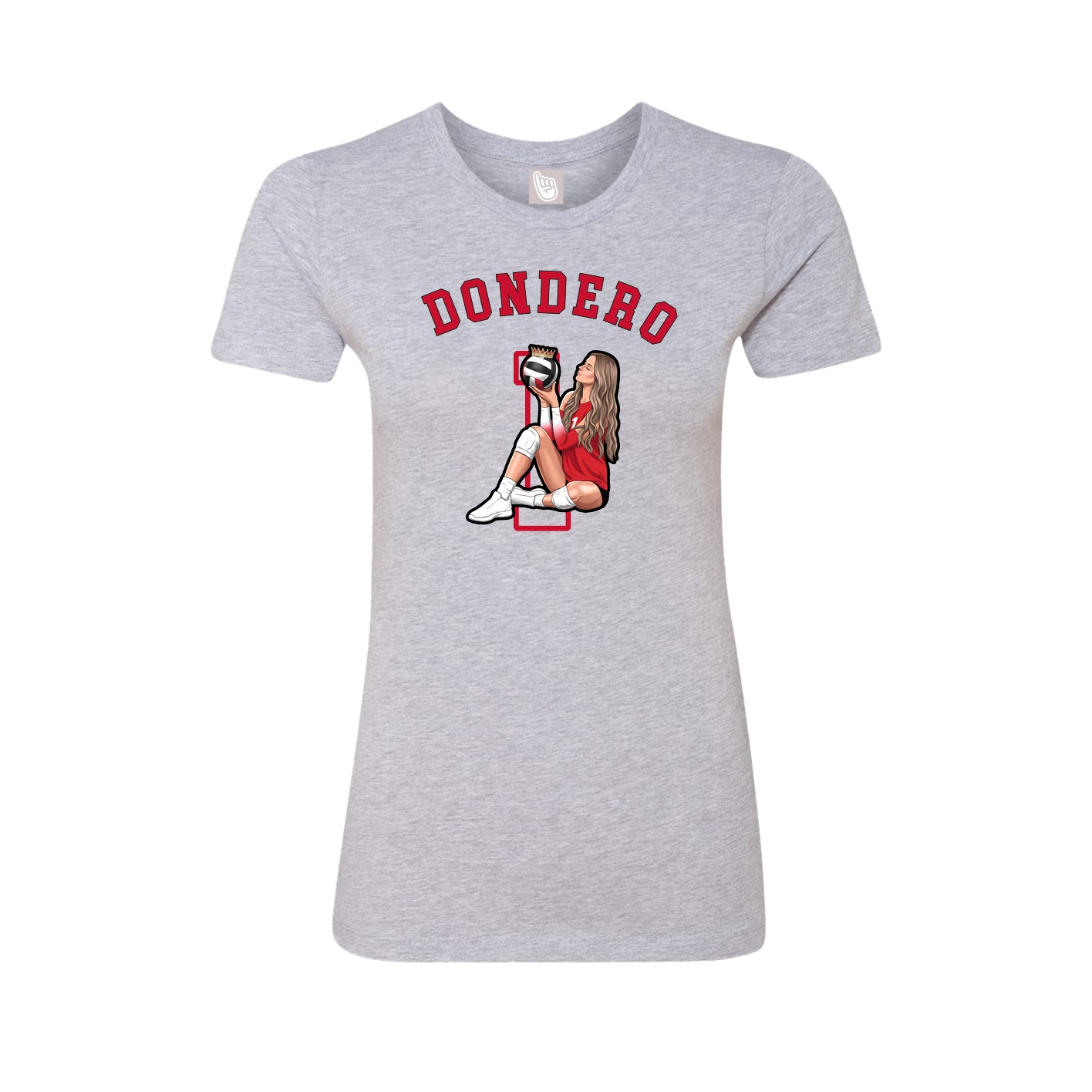 Fitted Women's Tee — Shirsey Arch in Grey