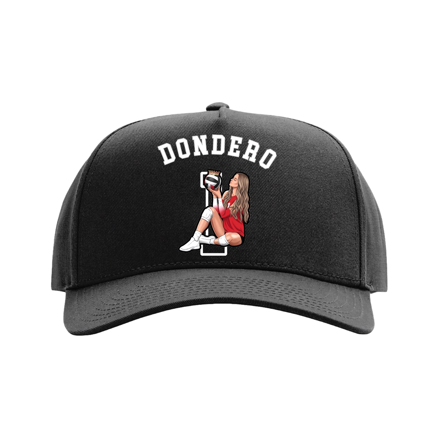 Full Fabric Five-Panel Champ Cap — Shirsey Arch in Black