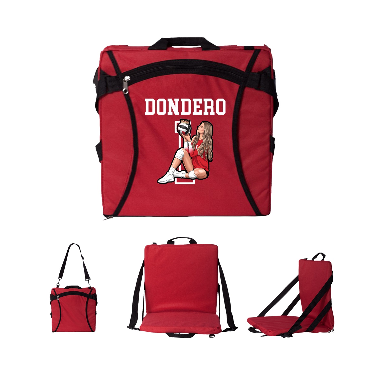 Folding Stadium Seat — Shirsey in Red