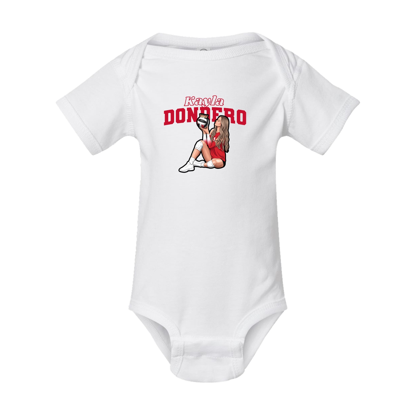 Baby Onesie — Name Arch in White