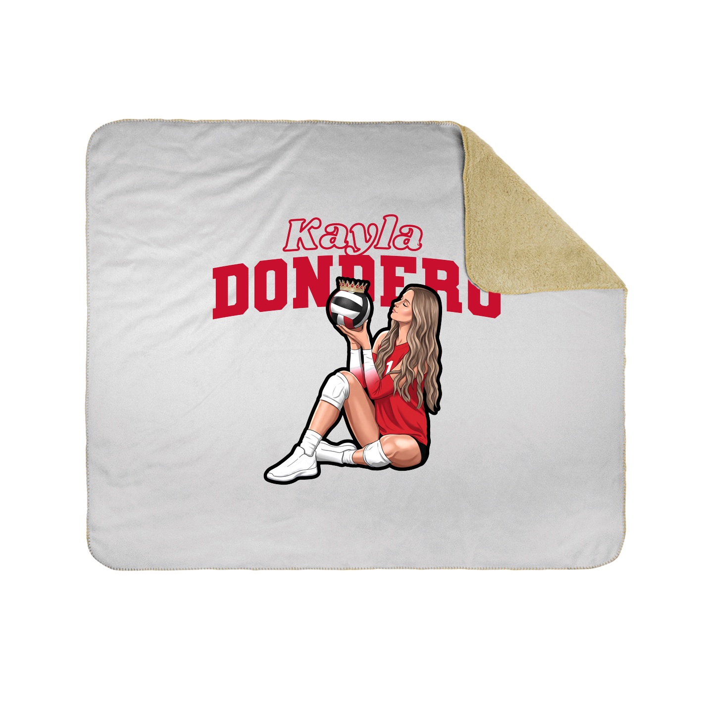 Throw Blanket — Name Arch in White
