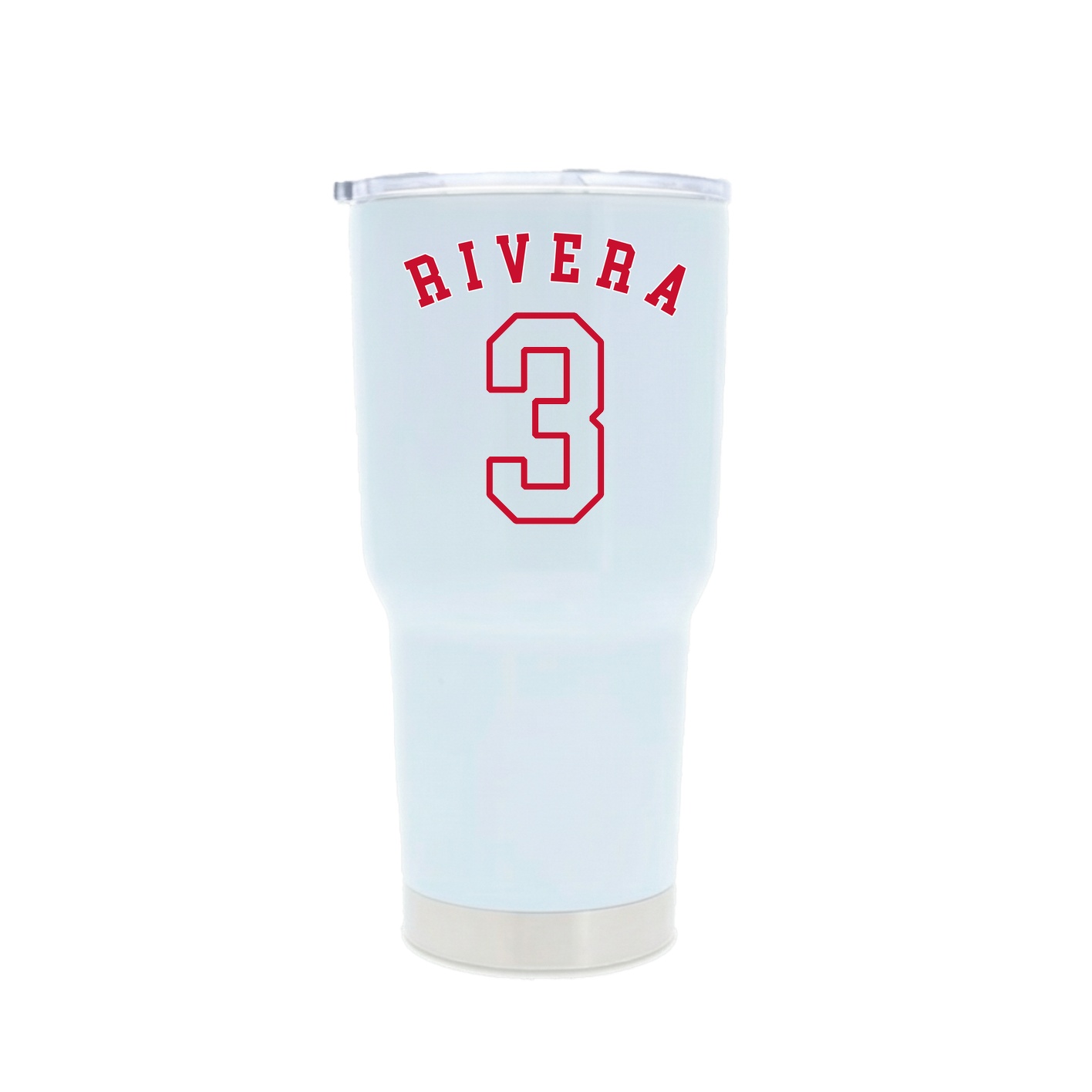 30oz Stainless Steel Tumbler — Shirsey Arch in White