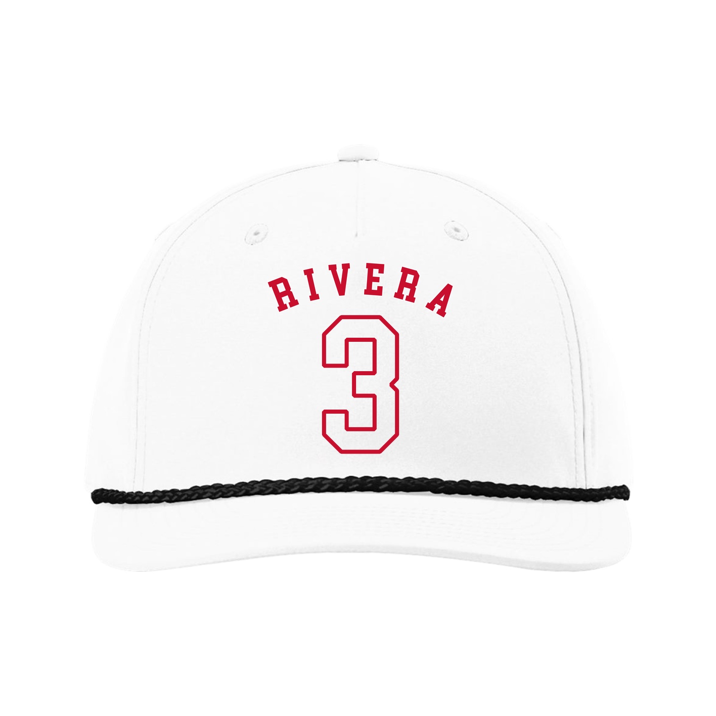 Five-Panel Classic Rope Cap — Shirsey Arch in White