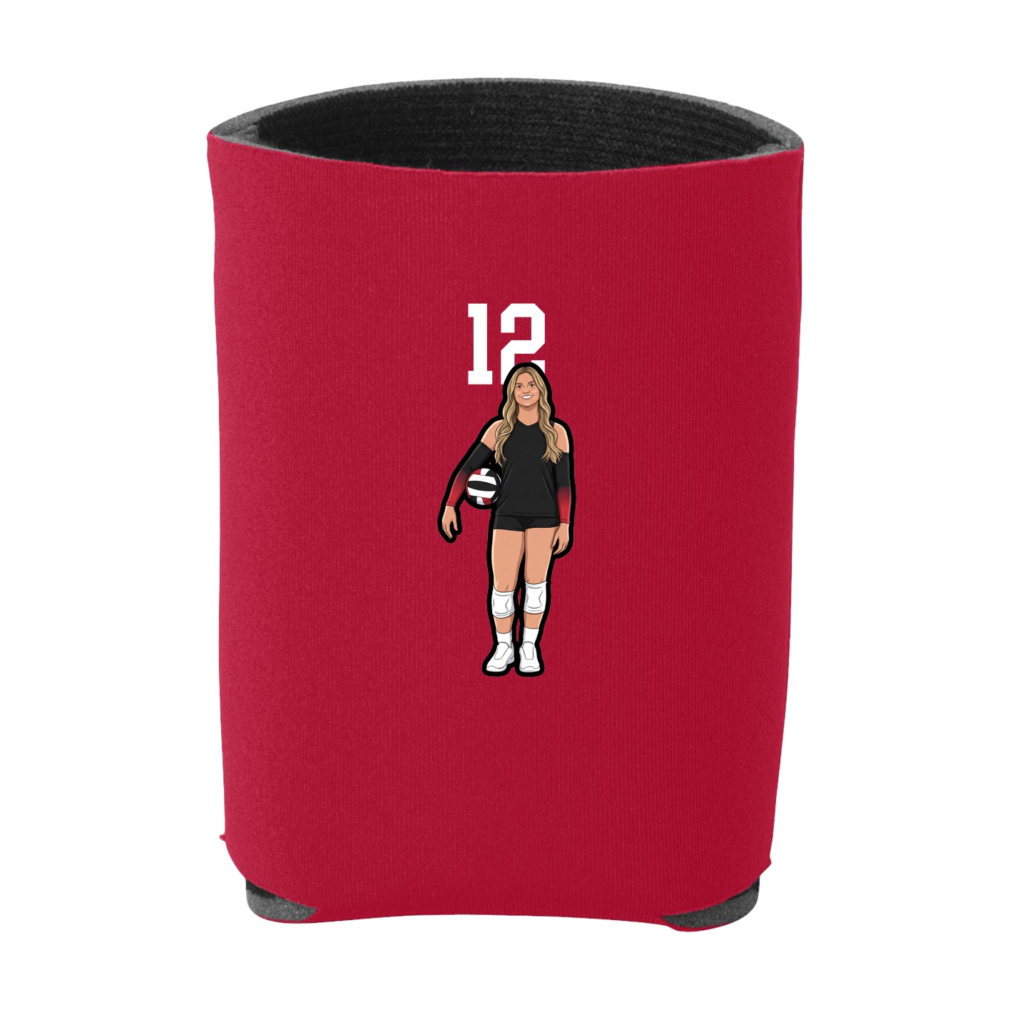 Can Holder — Number Top in Red