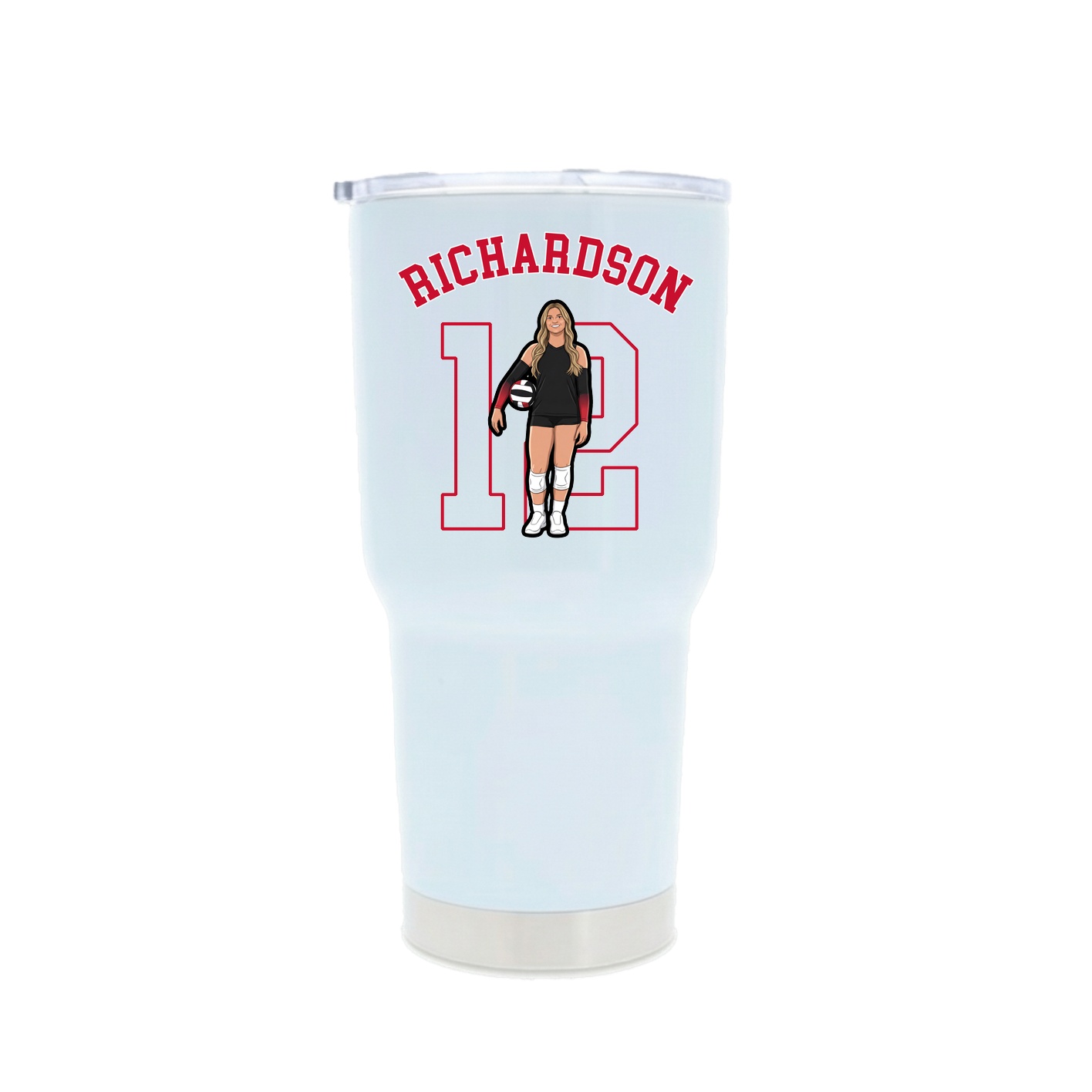 30oz Stainless Steel Tumbler — Shirsey Arch in White