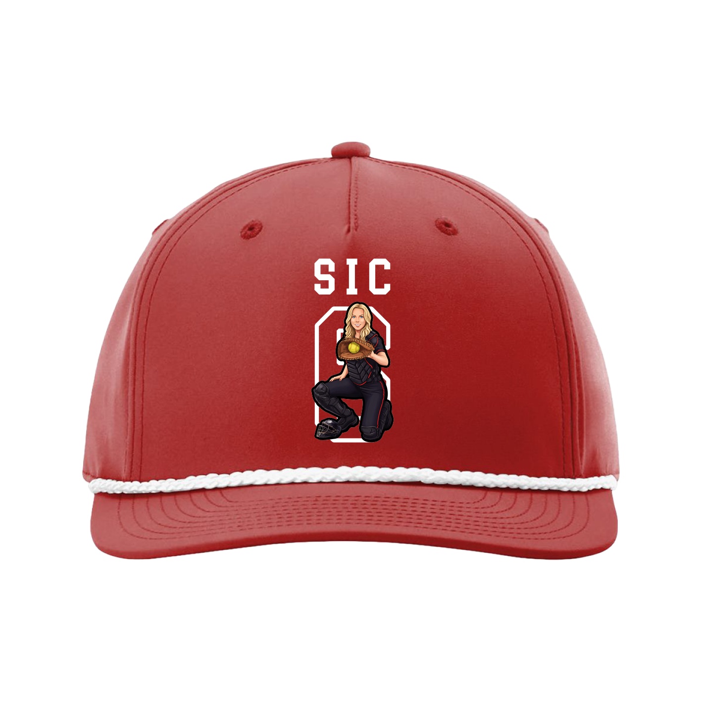 Five-Panel Classic Rope Cap — Shirsey in Red