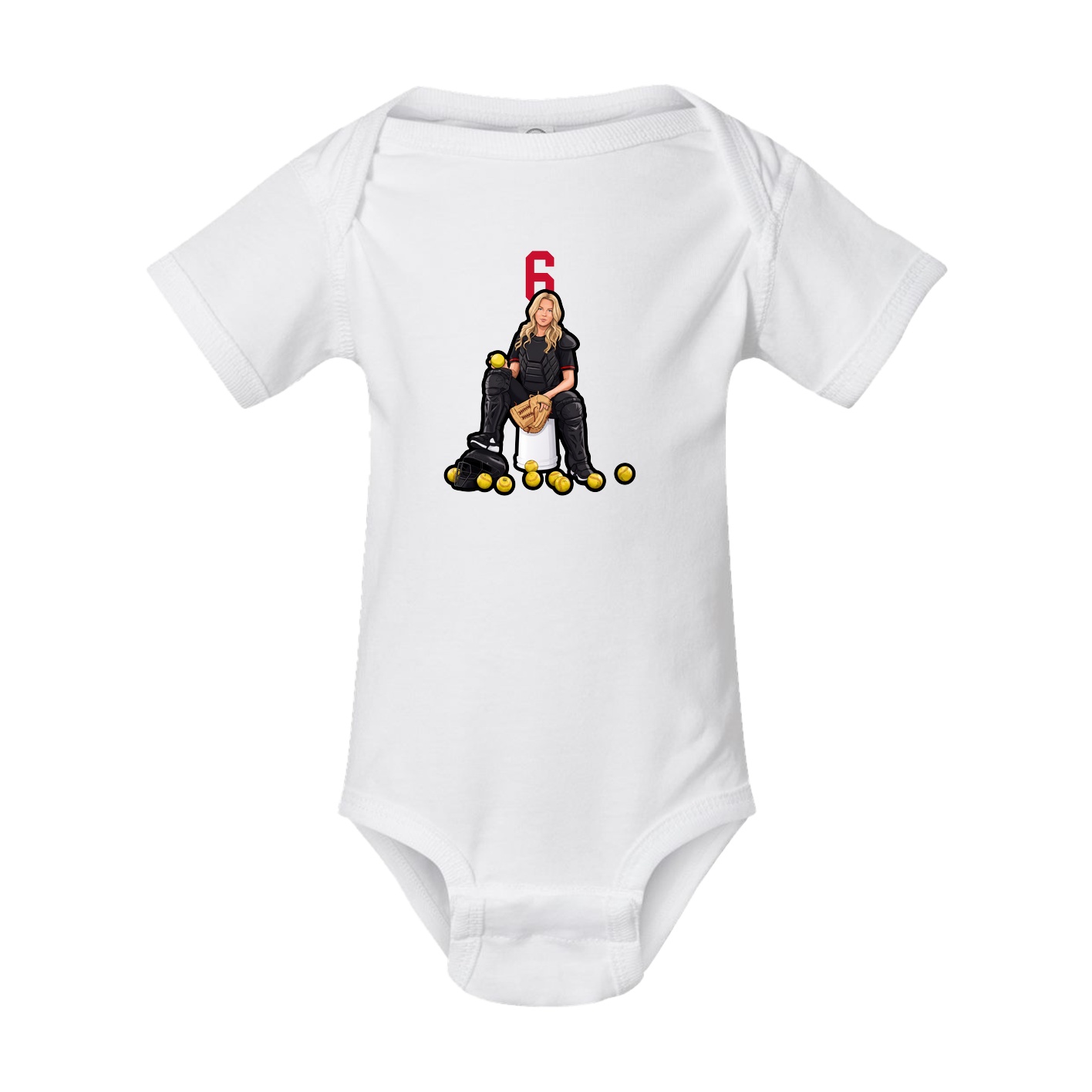 Baby Onesie — Number Top in White