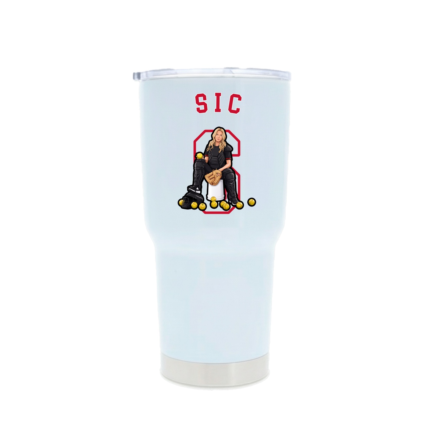 30oz Stainless Steel Tumbler — Shirsey Arch in White