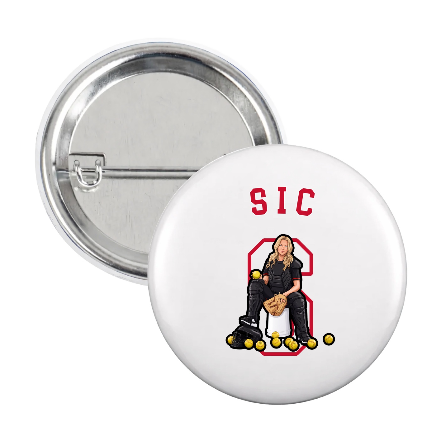 Game Day Button — Shirsey Arch in White