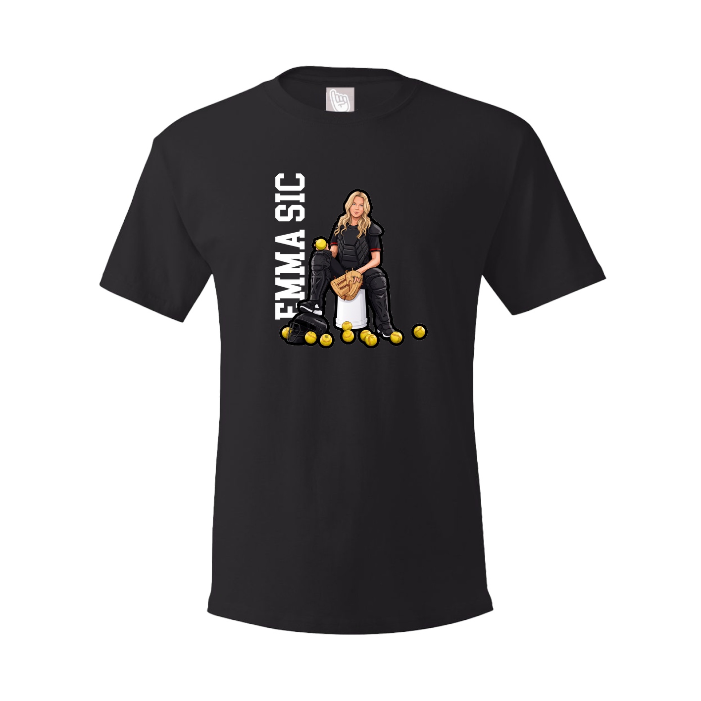 Youth Tee — Name Vertical in Black