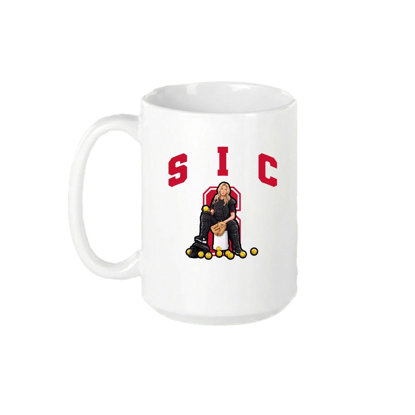 15oz Coffee Mug — Number in White